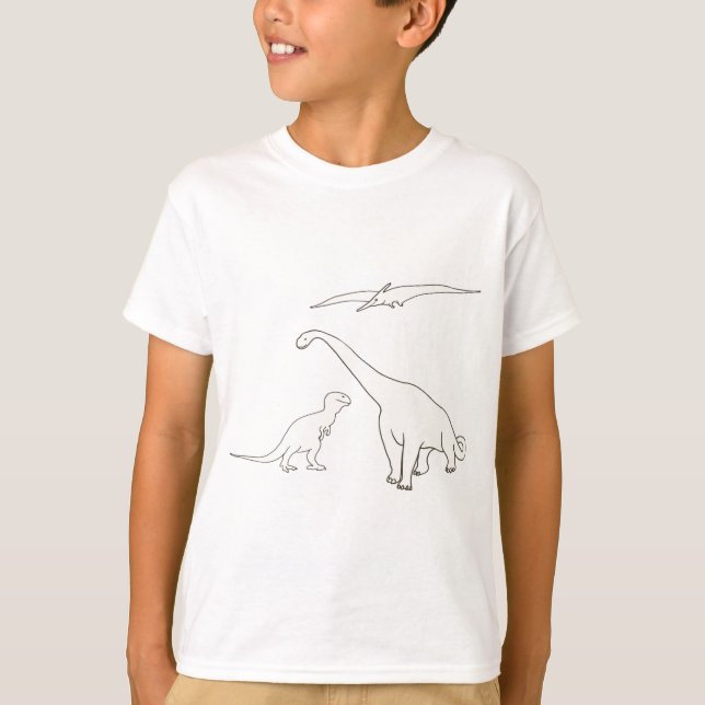 T-shirt Pteranodon, Tyrannosaurus, Chemises Brontosaurus (Devant)