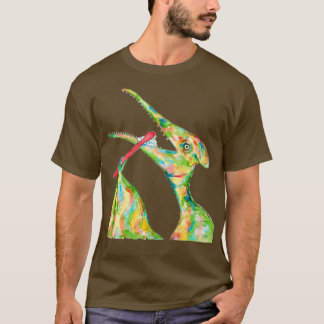 T-shirt Pterodactyle brossant dents dinosaure peinture eau