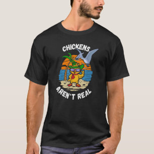 T-shirt Ptérosaures Poulets Volants N'Existent Pas Île Tro