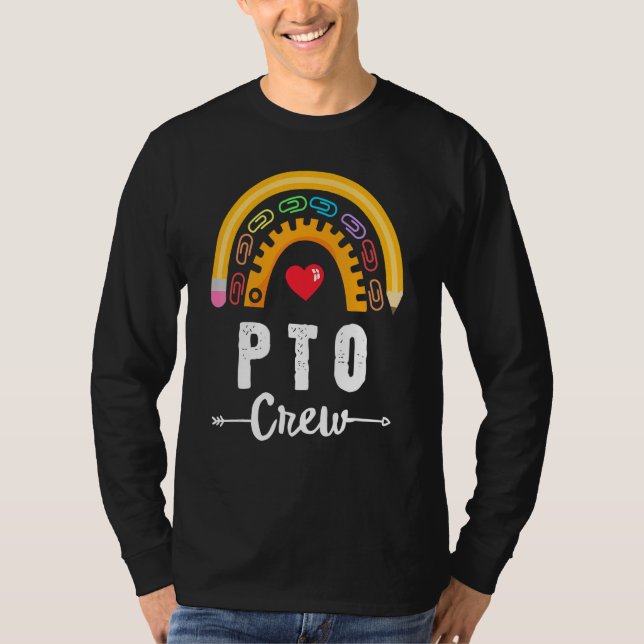 T-shirt Pto Crew Parent School Volunteer Board Maman Paren (Devant)
