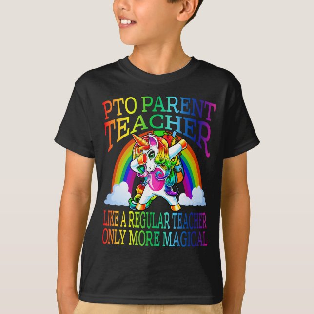 T-shirt PTO PARENT Enseignant Comme Un Enseignant Régulier (Devant)