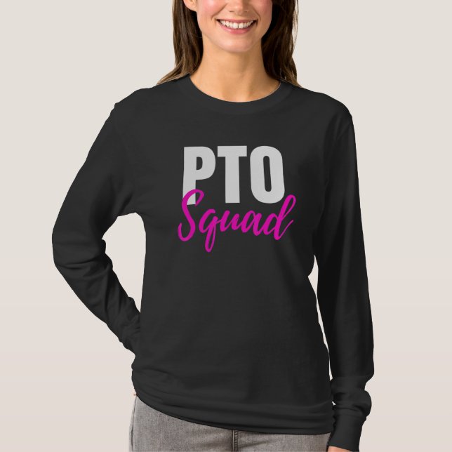 T-shirt Pto Squad Enseignant Parent Organisation Idées (Devant)