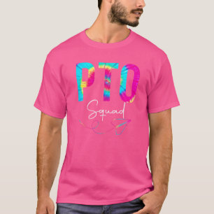 T-shirt Pto Squad Tie Dye Retour À L'École Femmes Hommes A