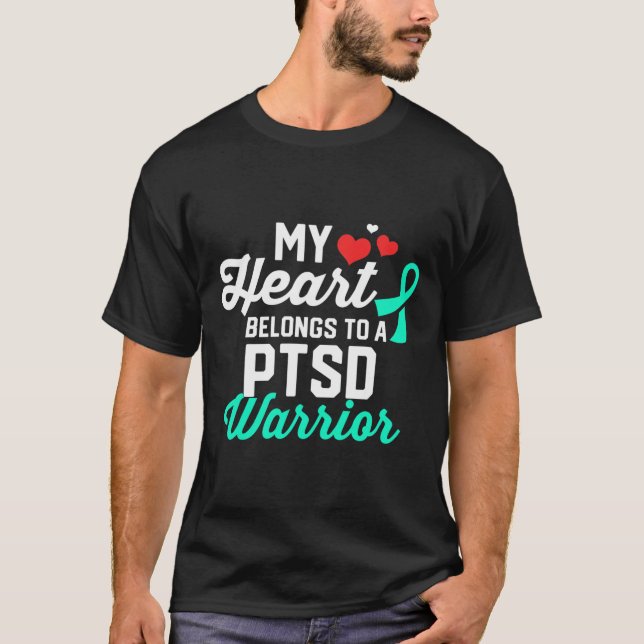 T-shirt Ptsd Stress Guerrier Survivant Support Sensibilisa (Devant)