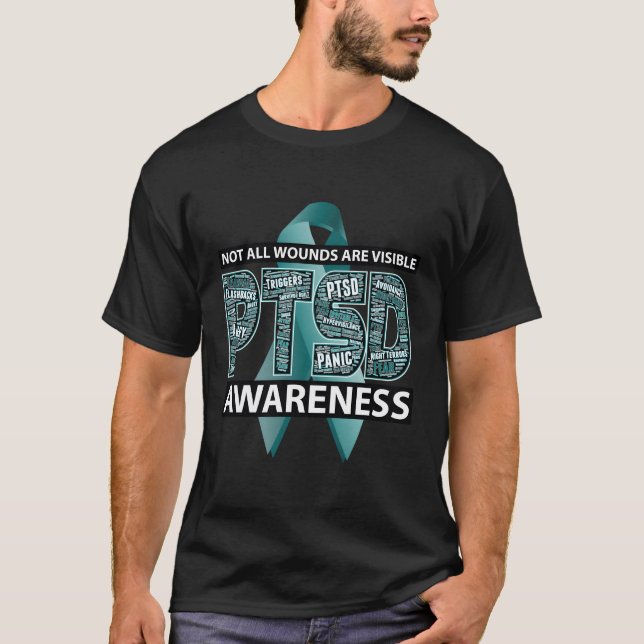 T-shirt Ptsd Toutes Les Blessures Ne Sont Pas Visibles Wor (Devant)