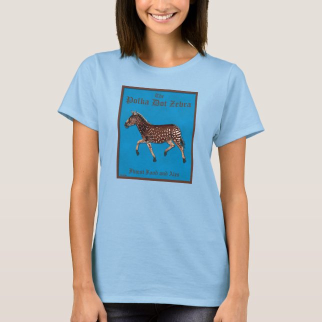 T-shirt Pub anglais Polka Dot Zebra (Devant)
