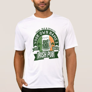 T-shirt Pub irlandais de votre nom Jour de la Saint Patric