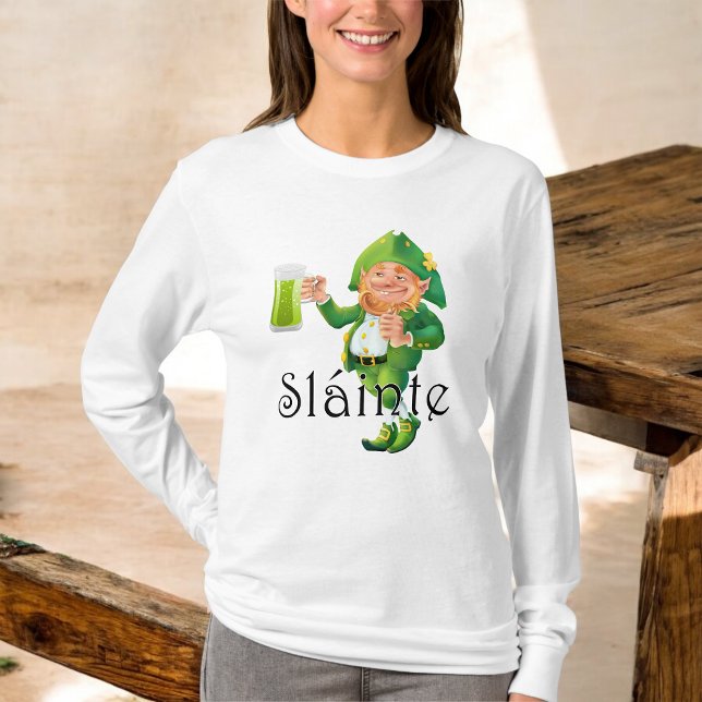 T-shirt "Pub irlandais leprechaun bière verte Slainte (Créateur téléchargé)