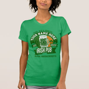 T-shirt Pub irlandais personnalisé   La Saint Patrick comi