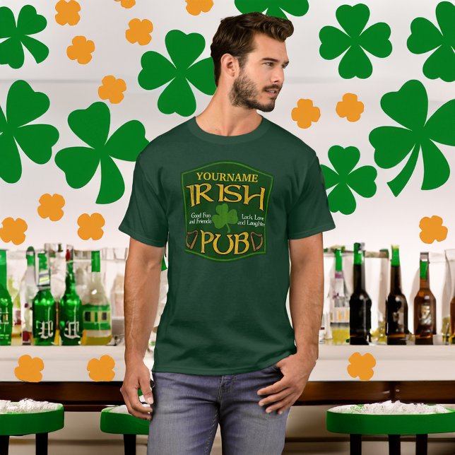 T-shirt Pub irlandais personnalisé St Patrick's Day Shirts (personalized irish pub tshirt)