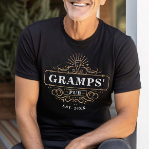 T-shirt Pub sur mesure Gramps' Pub Accueil Bar Année de cr