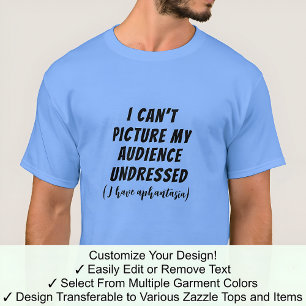 T-shirt Public de l'humour aphantastique déshabillé police