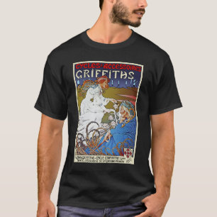 T-shirt Publicité d'affiche de bicyclette : Cycles de