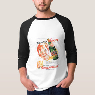 T-shirt Publicité des années 1930 de Gingervatin de biè