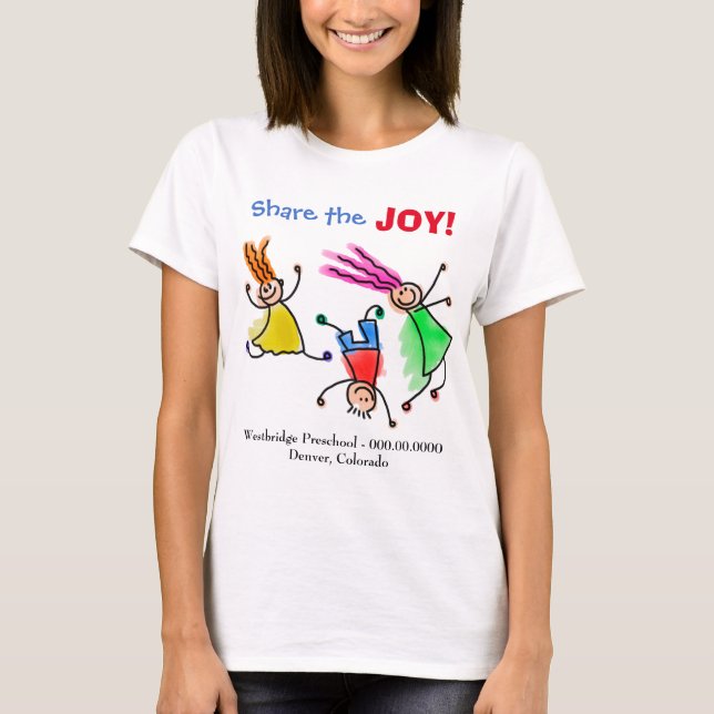 T-shirt Publicité joyeuse d'enfants (Devant)
