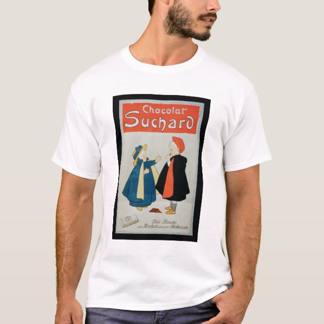 T-shirt Publicité par affichage "chocolat de Suchard" (Devant)