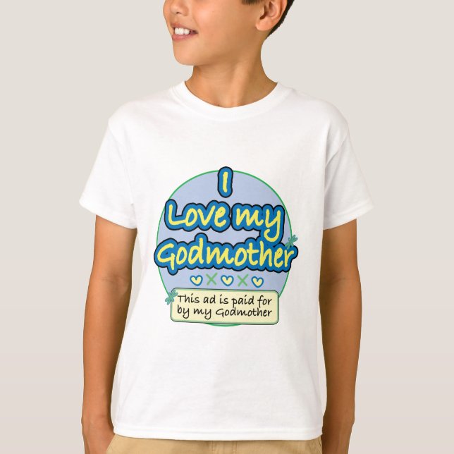 T-shirt Publicité payée par ma Godmère bleu (Devant)