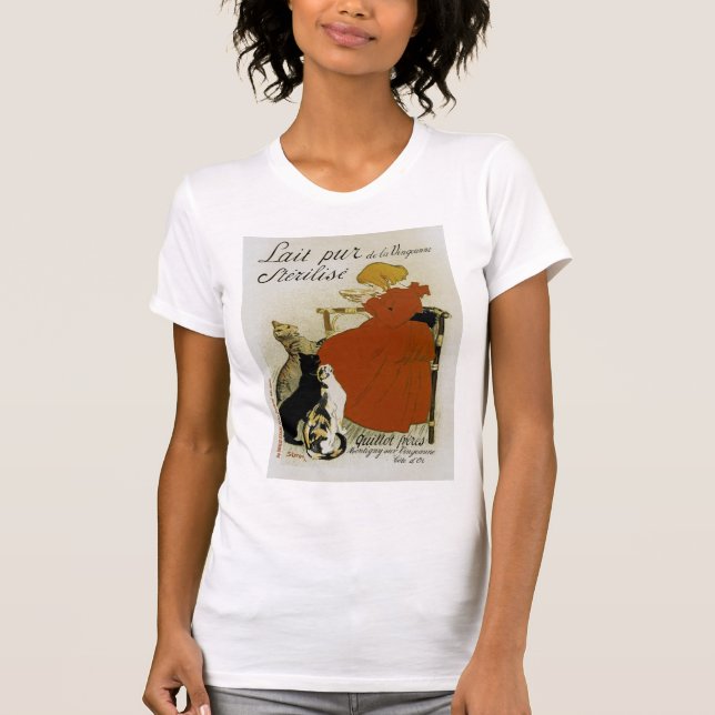 T-shirt Publicité vintage de lait en France (Devant)
