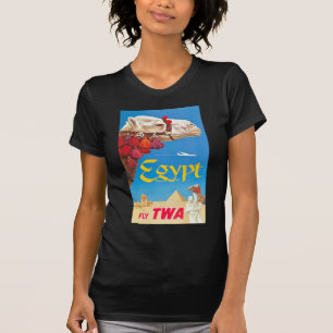 T-shirt Publicité vintage Egypt Air Travel