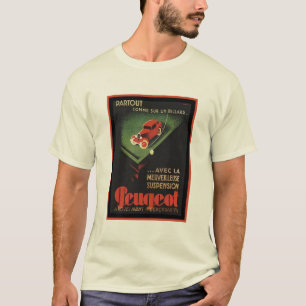 T-shirt Publicité Vintage Peugeot - Partout comme sur un