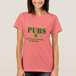 T-shirt PUBS, le Sunblock officiel de l'Irlande Women's T