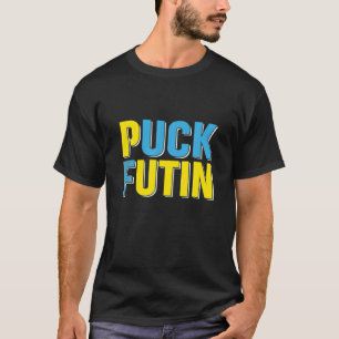 T-shirt Puck Foutine Mème Je Suis Aux Côtés De L'Ukraine A