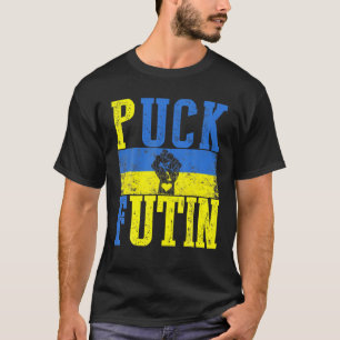 T-shirt Puck Foutine Mème Je Suis Aux Côtés De L'Ukraine A