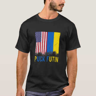 T-shirt Puck Foutine soutient l'Ukraine Lo ukrainien