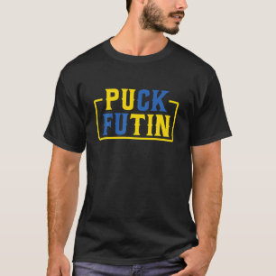 T-shirt Puck Foutine soutient l'Ukraine Tee Puck Foutine
