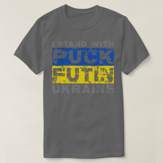T-shirt Puck Futin Je Prends Position Avec L'Ukraine (Design devant)