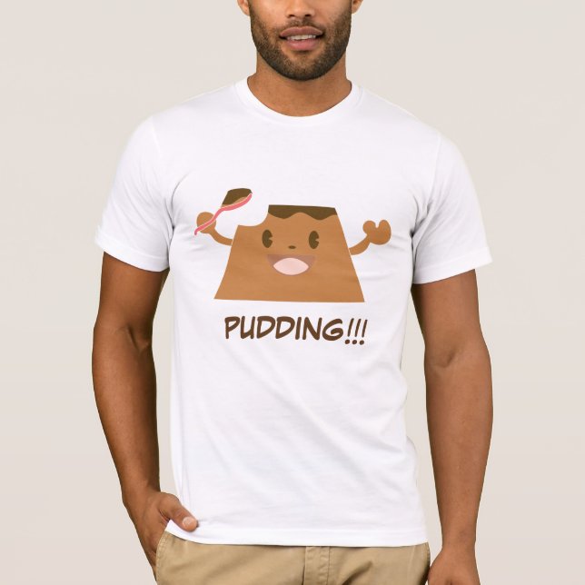 T-shirt PUDDING au chocolat ! ! ! ! Drôle Mette (Devant)
