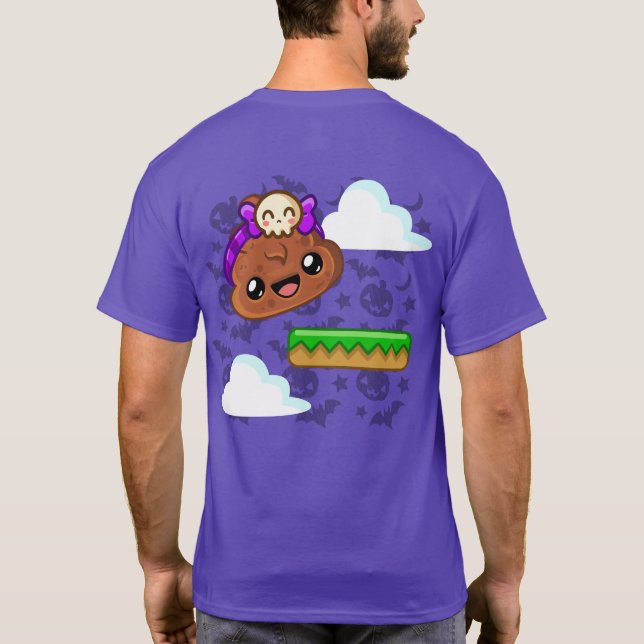 T-shirt Pudding & Crâne Mignon avec Impression au Dos - Ha (Dos)