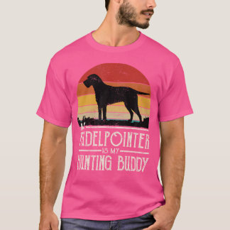 T-shirt Pudelpointer du chien de chasse au coucher du sole