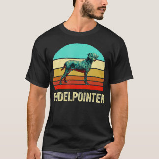 T-shirt Pudelpointeur vintage Retro Style Sunset