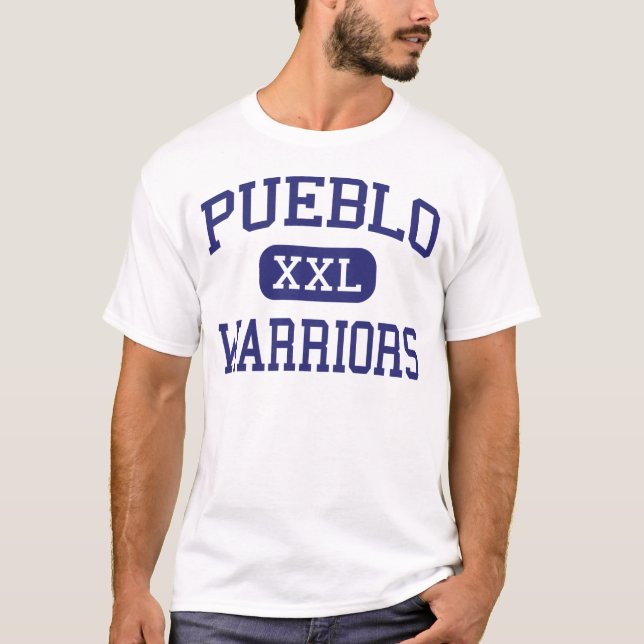 T-shirt Pueblo - guerriers - lycée - Tucson Arizona (Devant)