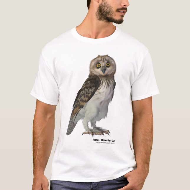 T-shirt Pueo, le hibou hawaïen (Devant)