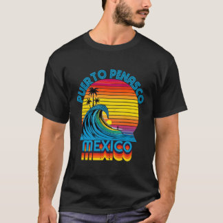 T-shirt Puerto Penasco Mexique Retro Throwback Surf & Plag