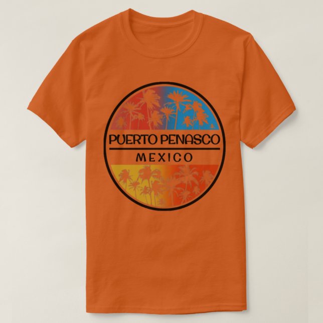 T-shirt Puerto Penasco Rocky Point Mexique Palmier (Design devant)