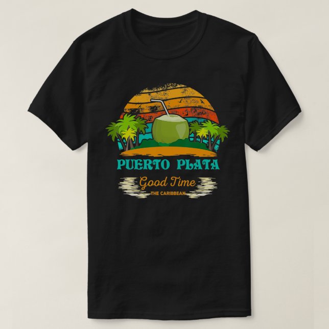 T-shirt Puerto Plata République Dominicaine Voyage Retro S (Design devant)