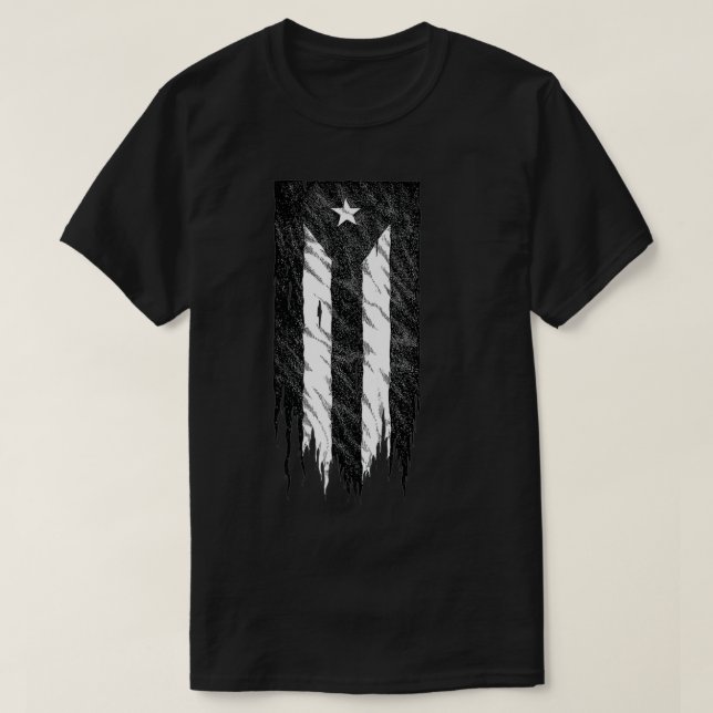 T-shirt Puerto Rico Black Flag Premium  (Design devant)