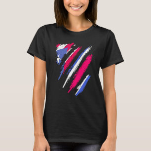 T-shirt Puerto Rico Flag Costa Rica Grown Patriot Country