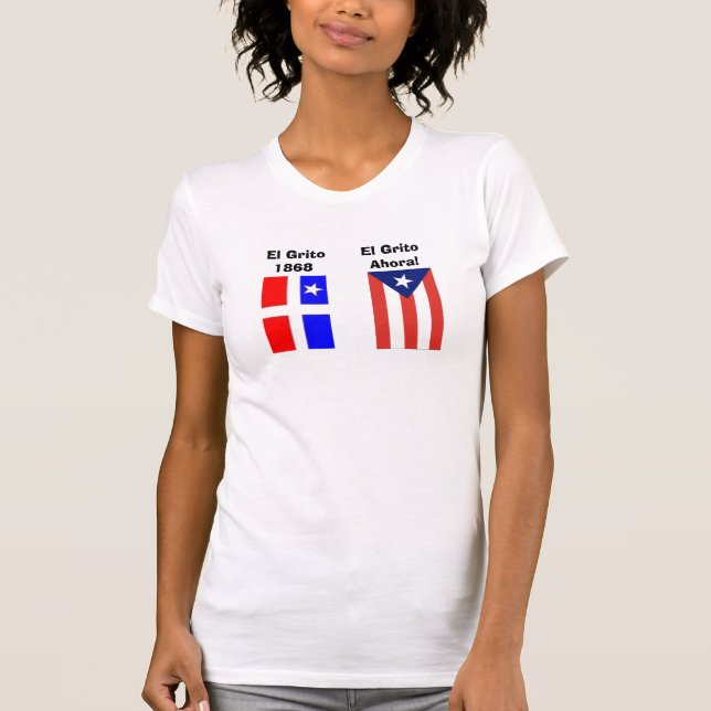 T-shirt puerto-rico-grand-drapeau, lares, EL d'EL       (Devant)