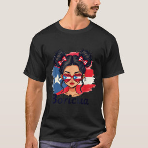 T-shirt Puerto Rico Patrimoine hispanique Chignon désordon