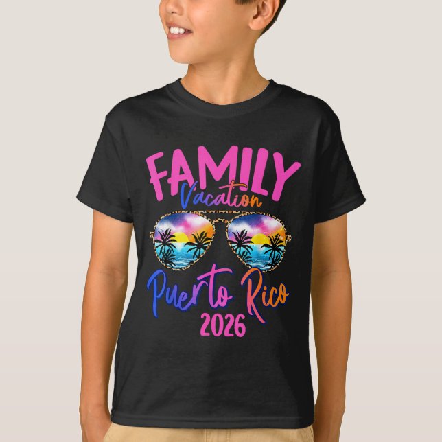 T-shirt Puerto Rico Vacation 2026 Souvenir Matching Family (Devant)