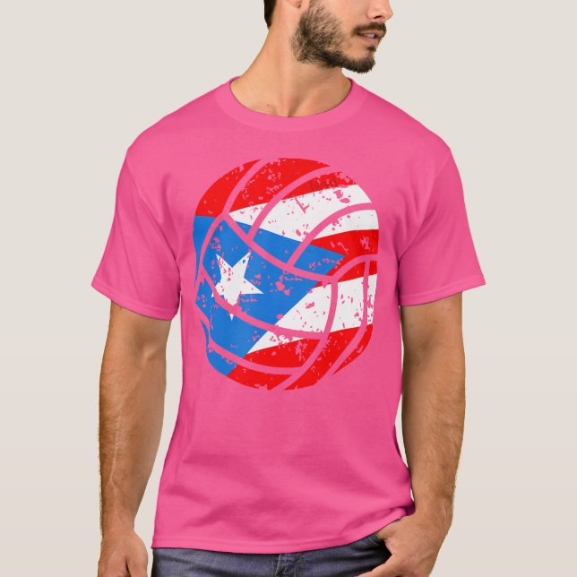 T-shirt Puerto Rico Volleyball Fier Boricua Drapeau (Devant)