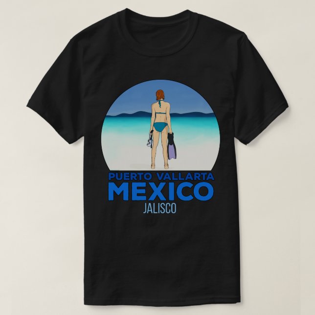 T-shirt Puerto Vallarta Beach Mexique (Design devant)