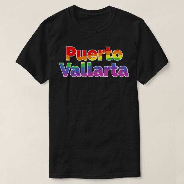 T-shirt Puerto Vallarta Mexique Gay pride Parade Arc-en-ci (Design devant)