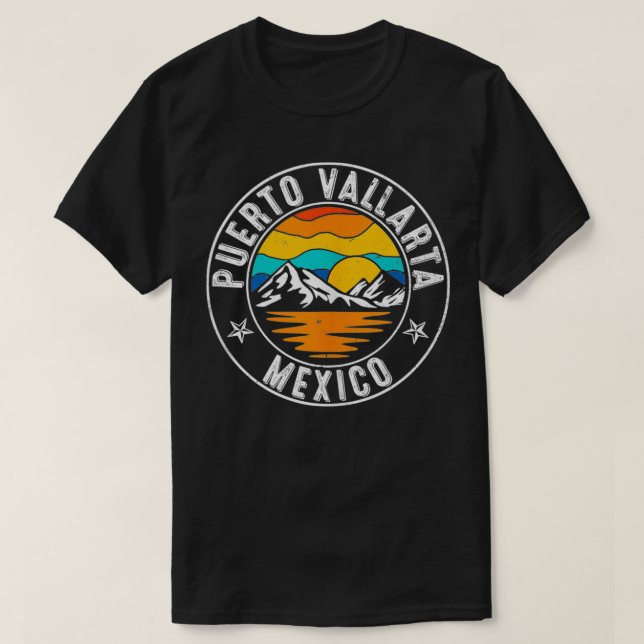 T-shirt Puerto Vallarta Mexique les années 70 les années 8 (Design devant)