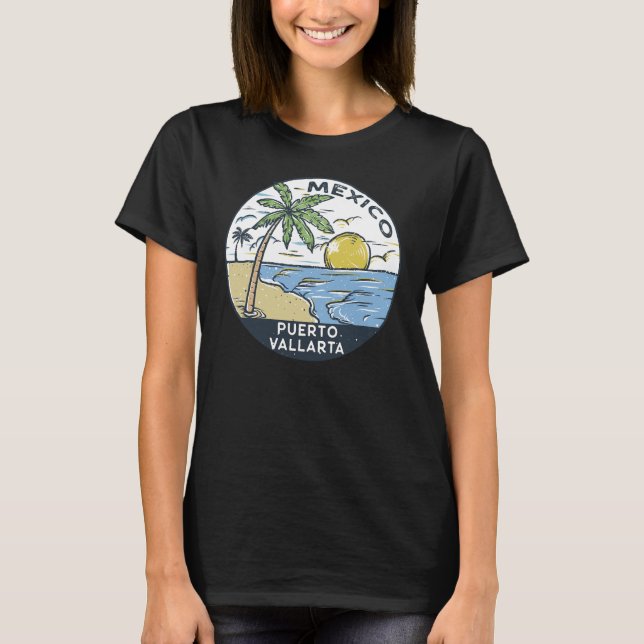 T-shirt Puerto Vallarta Mexique Vintage (Devant)