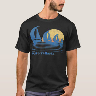 T-shirt Puerto Vallarta Mexique Voilier Vintage 80s